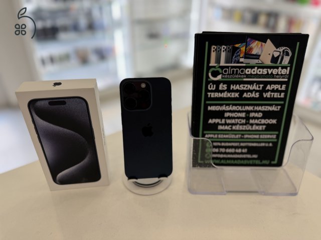 iPhone 15 Pro 128GB Független Újszerű/1-3 hónap gar./Akku 85%/p4799