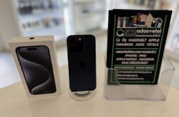 iPhone 15 Pro 128GB Független Újszerű/1-3 hónap gar./Akku 85%/p4799