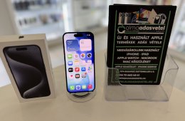 iPhone 15 Pro 128GB Független Újszerű/1-3 hónap gar./Akku 85%/p4799