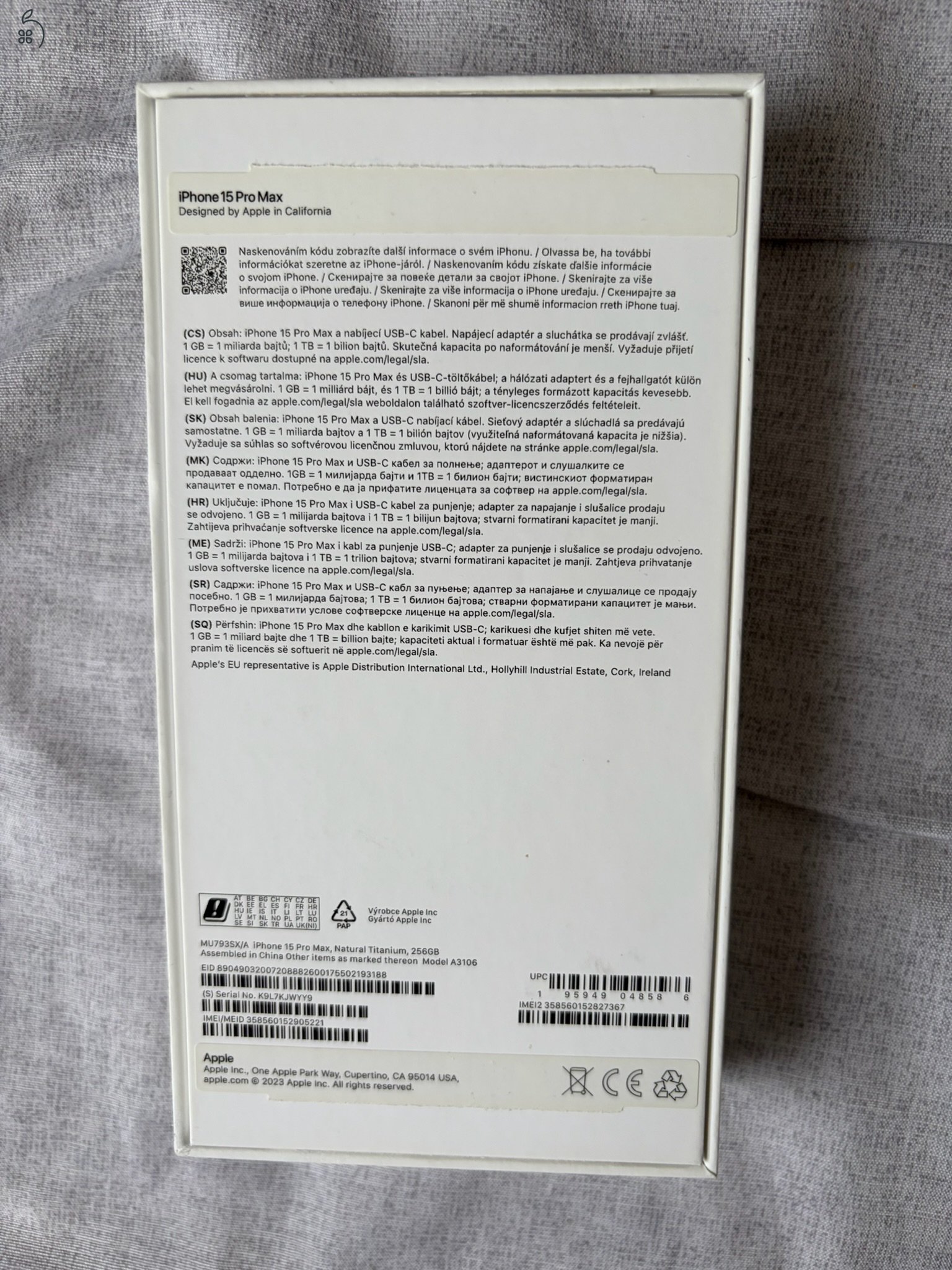 Eladó Iphone 15 Pro Max! Még majdnem 1 évig garanciális!