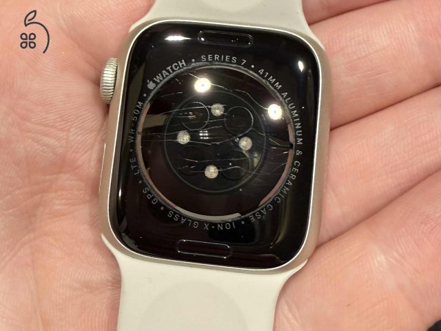 Eladó Apple Watch S7 GPS+CELL 41mm Starlight-ALU