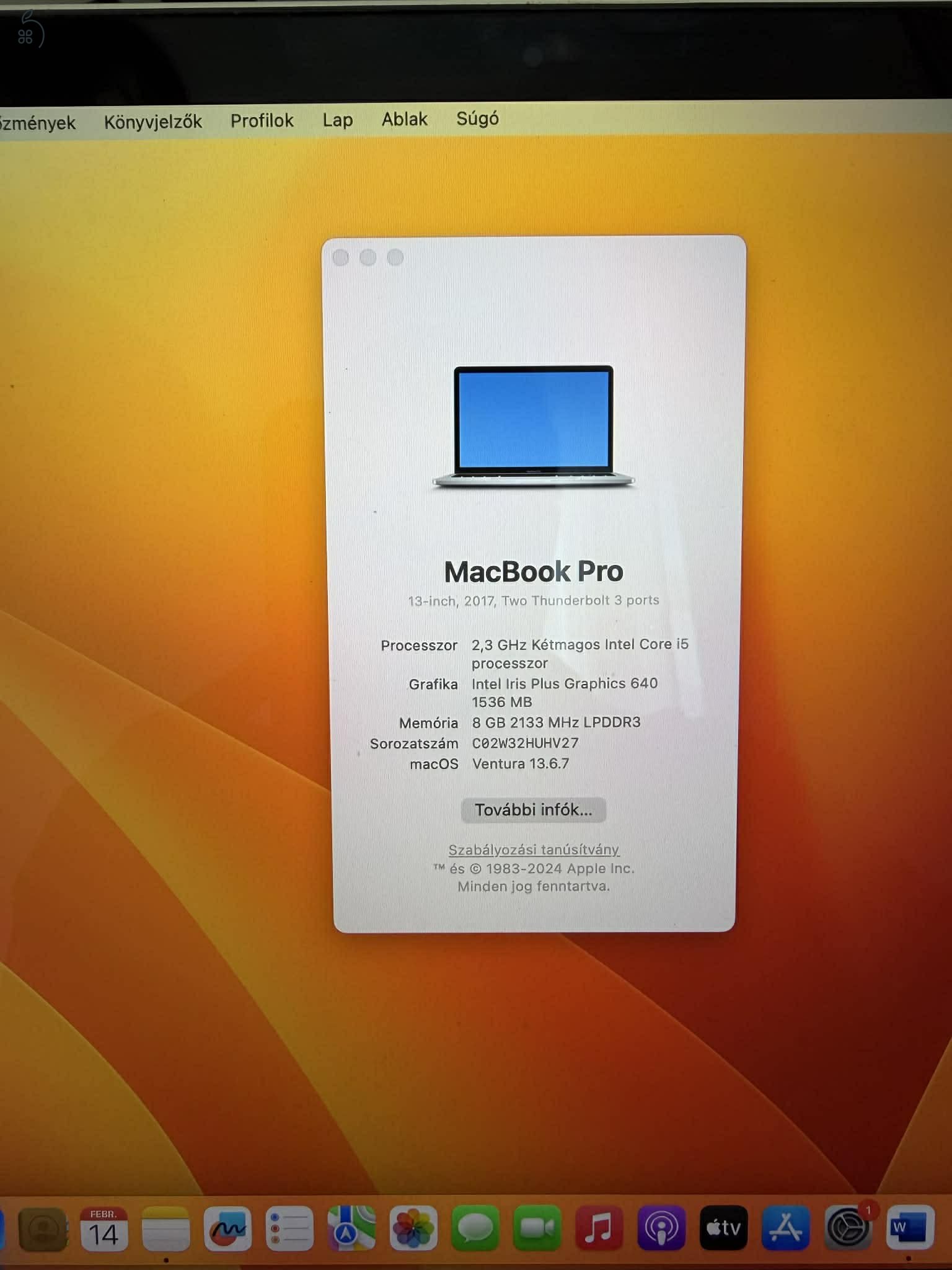 Eladó MacBook Pro Retina 13