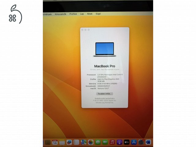 Eladó MacBook Pro Retina 13