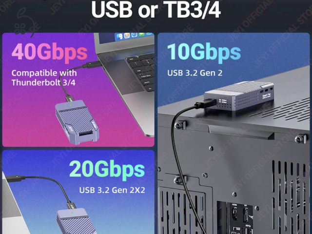 ???? [BONTATLAN] Jeyi TB-2464 Pro SSD Ház – Prémium USB4 / Thunderbolt 4 Sebesség, Bolti Ár Alatt!