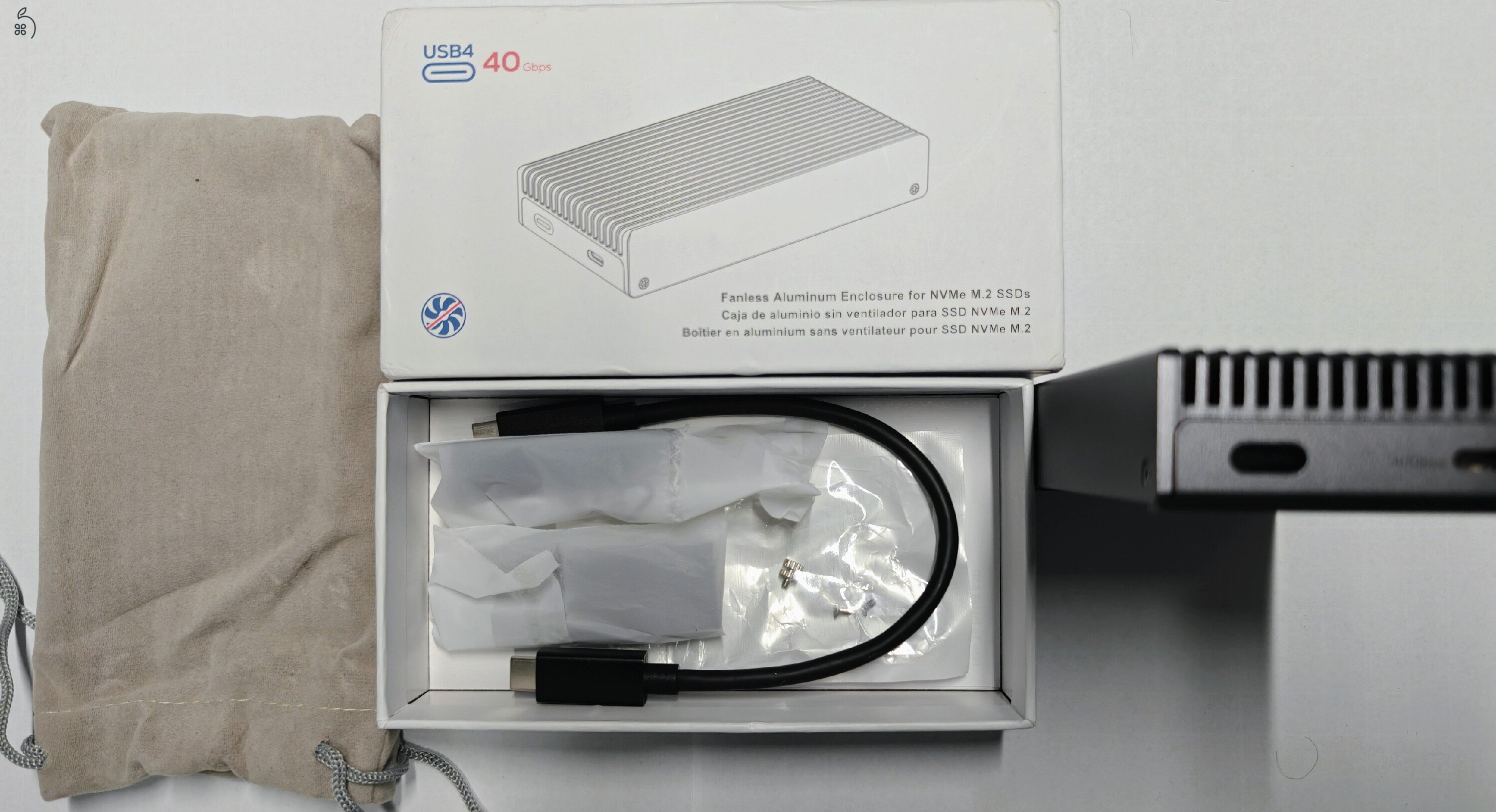 ???? [ÚJ/TESZTELT] Qwiizlab USB4 / Thunderbolt 4 NVMe SSD ház – Brutális sebesség, bolti ár alatt!