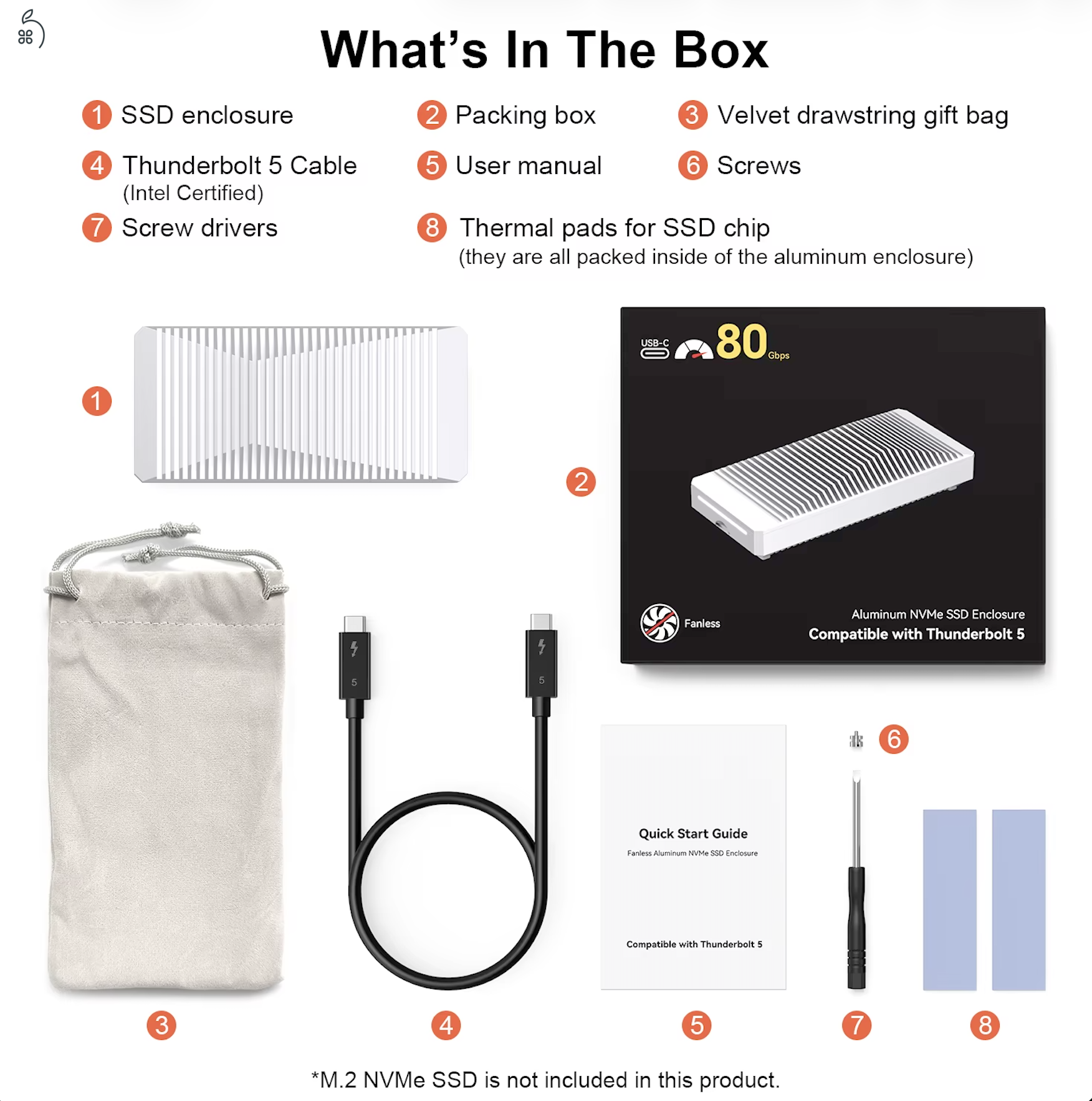 ???? [BONTATLAN] Quiizlab Thunderbolt 5 NVMe SSD ház – A jövő sebessége, bolti ár alatt!