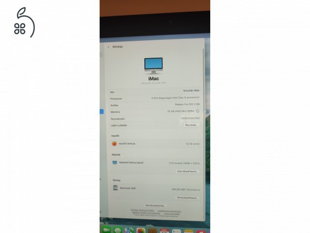 Apple iMac (2017) 21,5