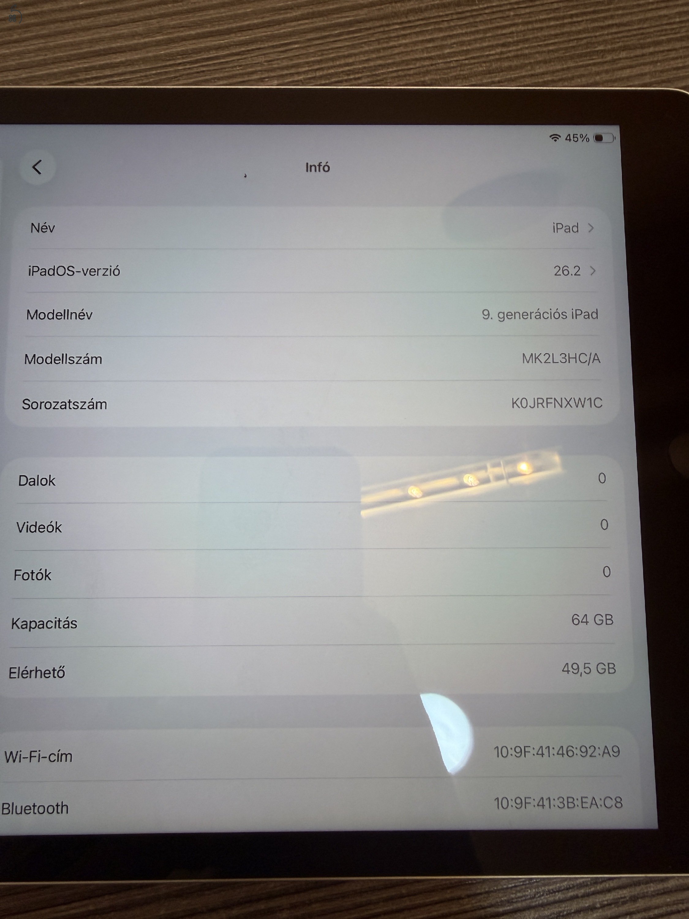 iPad 9, 64 gb WIFI + ceruza