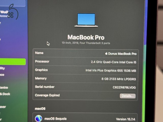 Macbook Pro 13-inch 2019 8gb 256gb