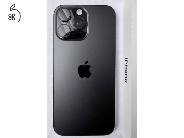 iPhone 16 Pro Max – 256 GB, Black Titanium, kártyafüggetlen, garanciás