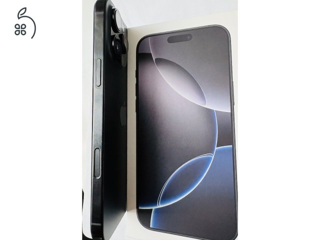 iPhone 16 Pro Max – 256 GB, Black Titanium, kártyafüggetlen, garanciás