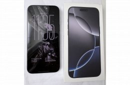 iPhone 16 Pro Max – 256 GB, Black Titanium, kártyafüggetlen, garanciás