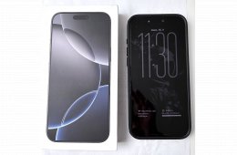 iPhone 16 Pro Max – 256 GB, Black Titanium, kártyafüggetlen, garanciás