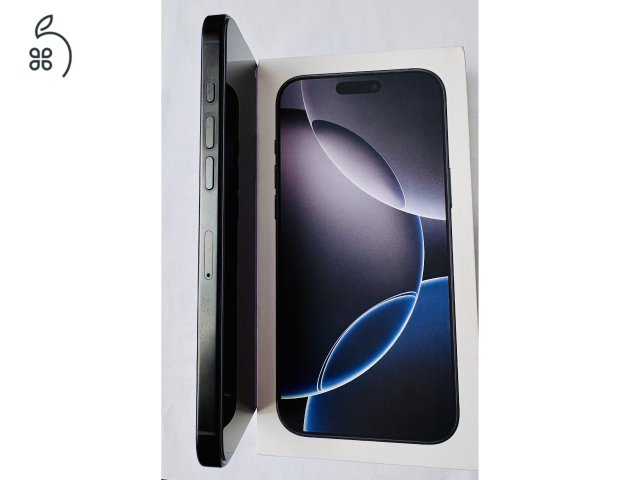 iPhone 16 Pro Max – 256 GB, Black Titanium, kártyafüggetlen, garanciás