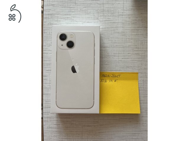 Eladó bontatlan iPhone 13 mini – 256 GB – fehér (Starlight)