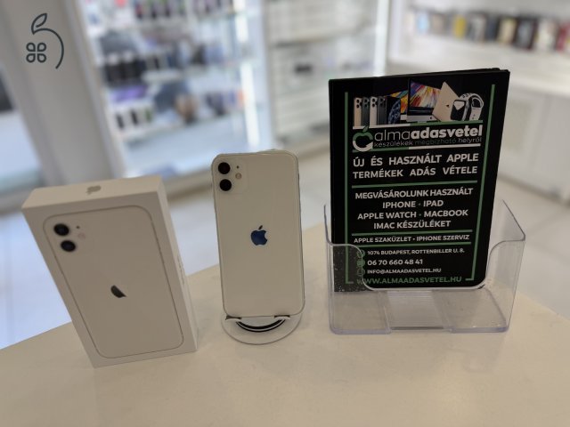 iPhone 11 64GB Független Újszerű/1-3 hónap gar./Akku 100%/p4801