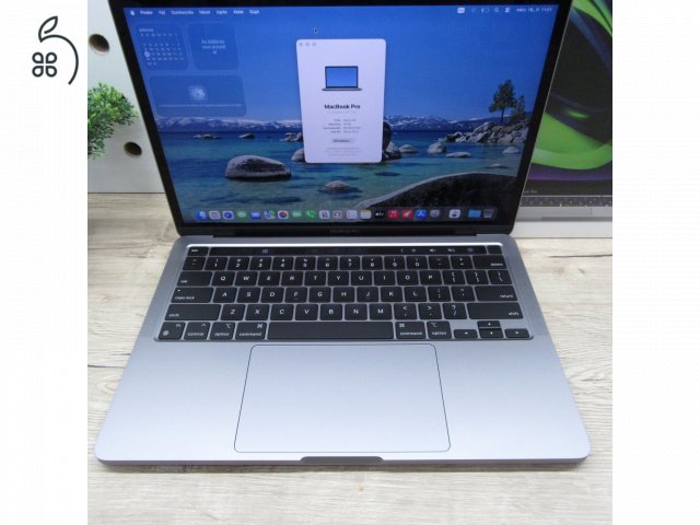 Apple MacBook Pro 13 (2022) 16GB/512GB új, kibontott, 100% akku, 1 töltési ciklus