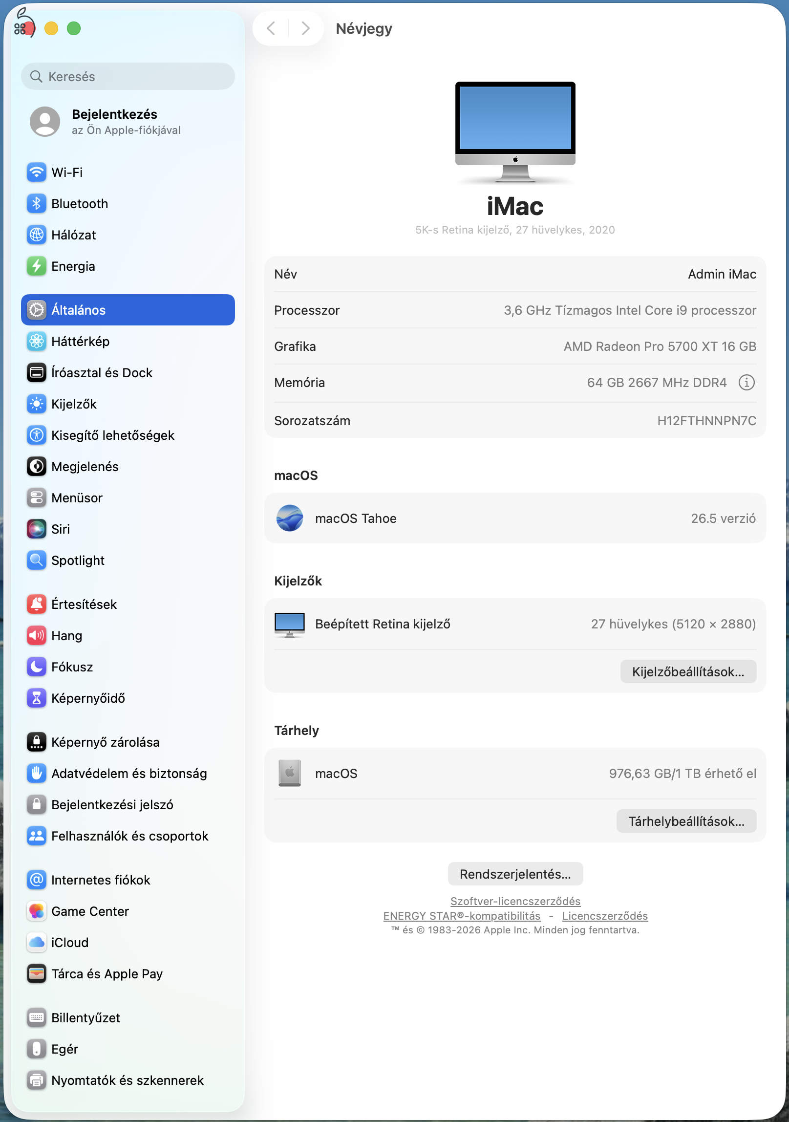 iMac (Retina 5K, 27-inch, 2020)