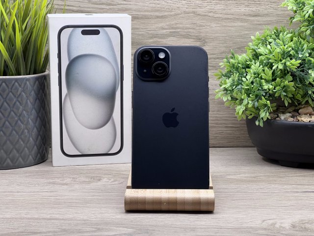 iPhone 15 Black 128GB 2 ÉV Garanciával 100%