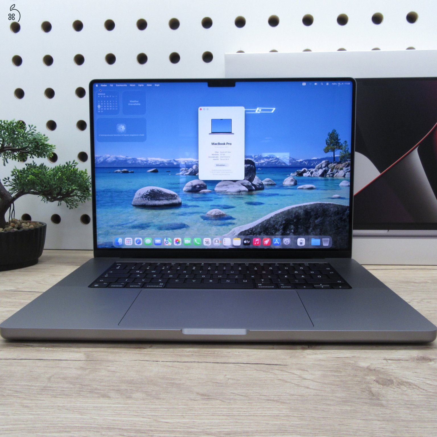 Apple MacBook Pro 16 M1 Max (2023) 32GB/500GB új, kibontott, 100% akku, 2 ciklus