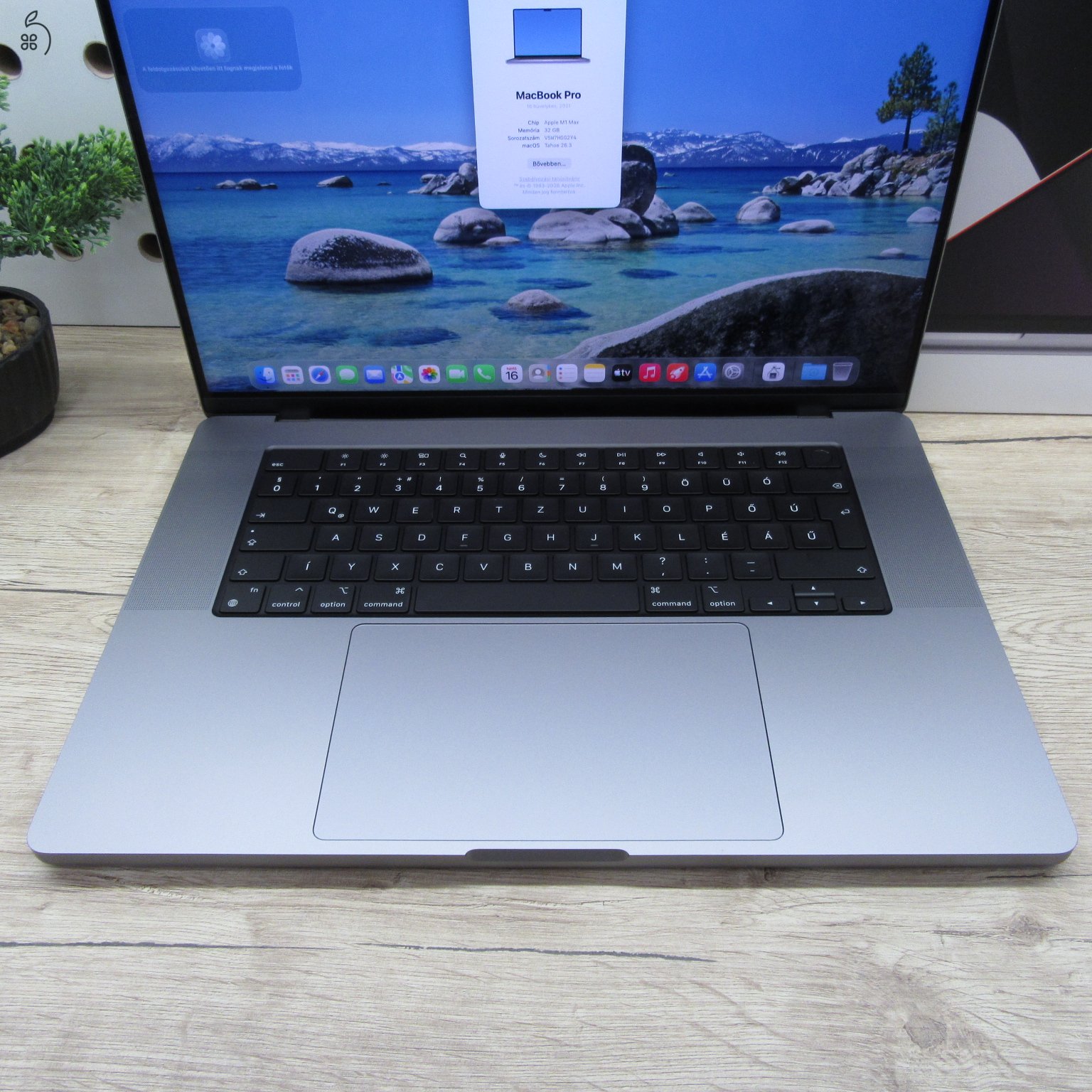 Apple MacBook Pro 16 M1 Max (2023) 32GB/500GB új, kibontott, 100% akku, 2 ciklus