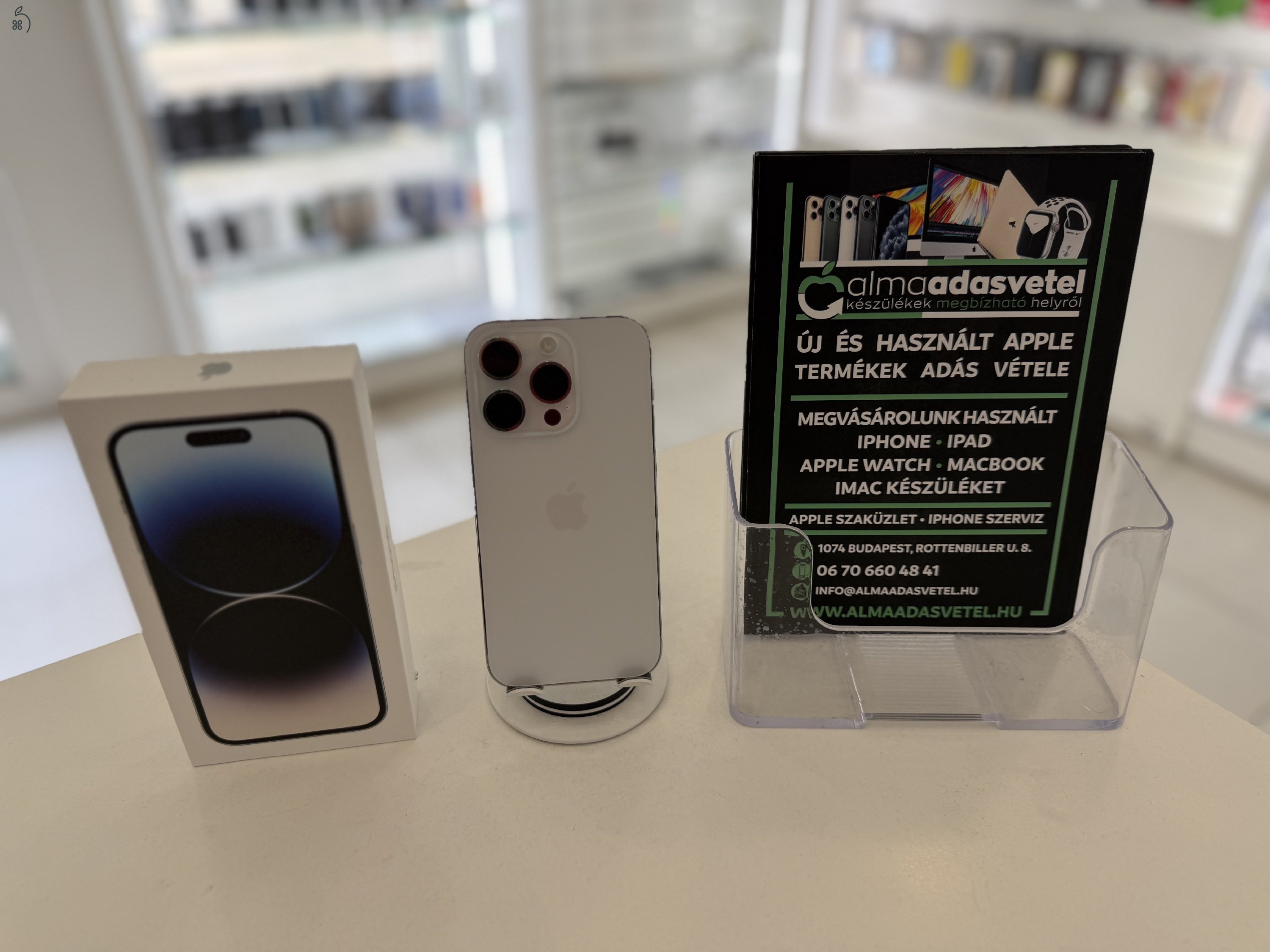 iPhone 14 Pro 256GB Független Újszerű/1-3 hónap gar./Akku 85%/p4805