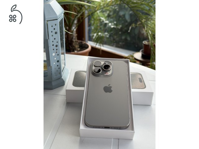 Iphone 15 Pro 128 GB Natúr Titánium FÜGGETLEN 87% AKKU Karcmentes, Hibátlan