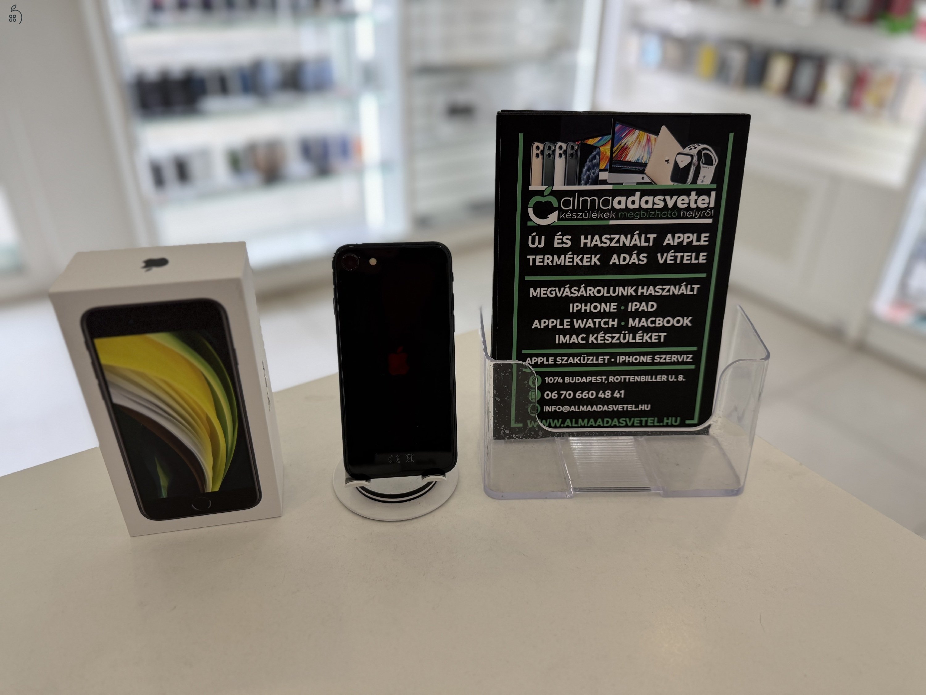 iPhone SE 2020 2Gen. 64GB Független Újszerű/1-3 hónap gar./Akku 91%/p4806