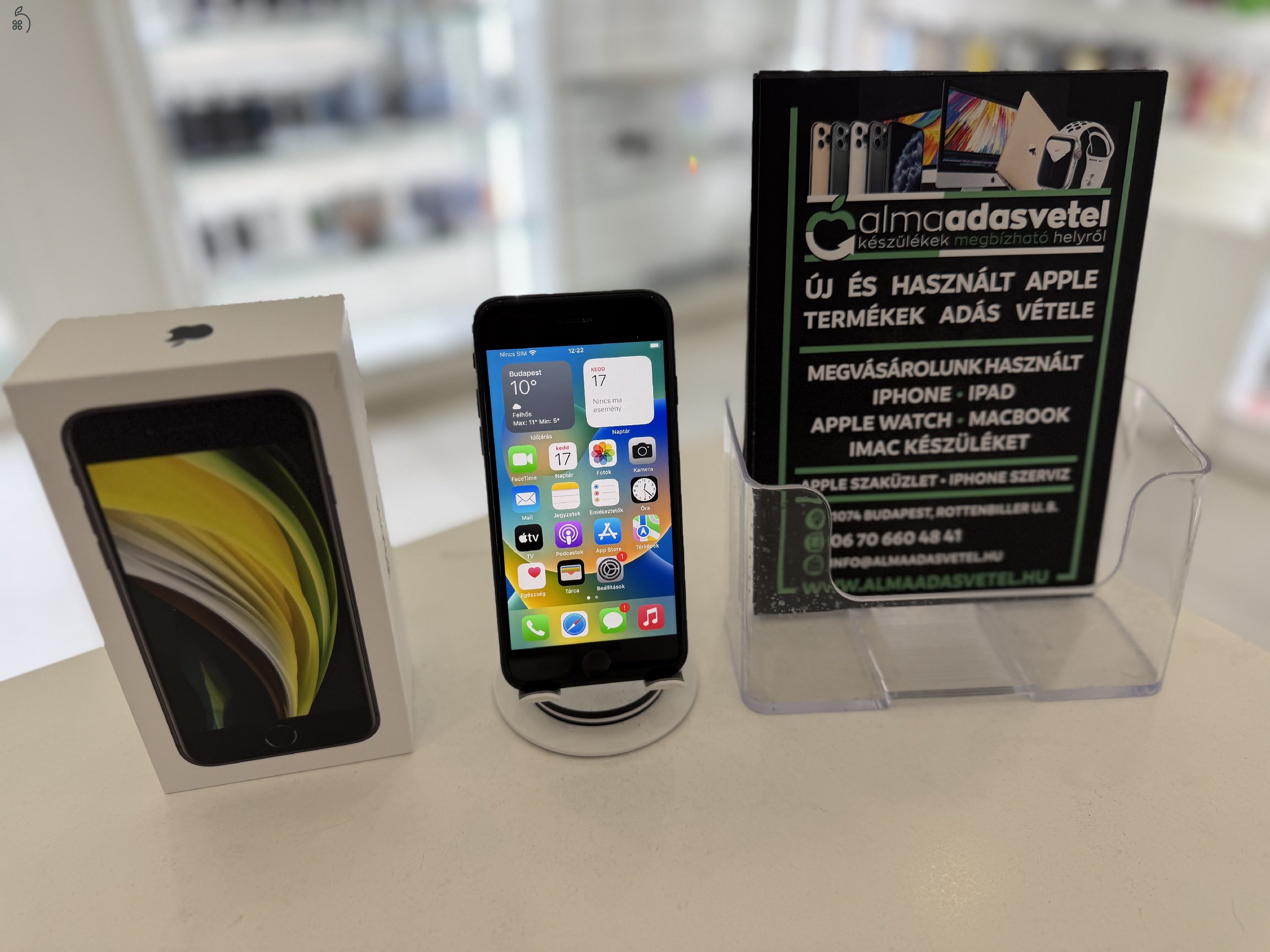 iPhone SE 2020 2Gen. 64GB Független Újszerű/1-3 hónap gar./Akku 91%/p4806