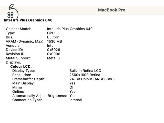 MacBook Pro 2017 13