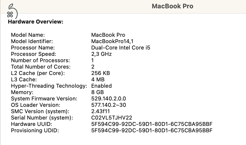MacBook Pro 2017 13