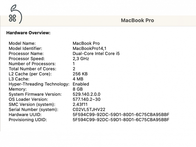 MacBook Pro 2017 13