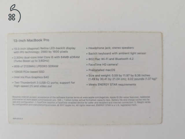 MacBook Pro 2017 13