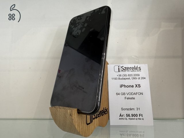 iPhone XS 64GB ONE függő space grey, új akku, új ház, új kijelző (31) iSzerelés.hu