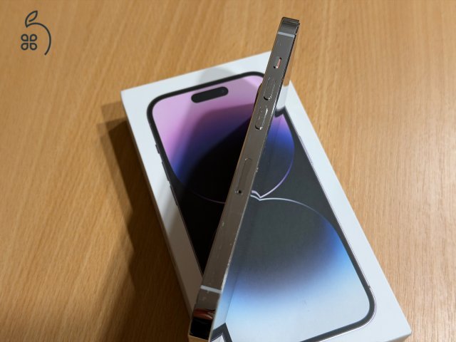 iPhone 14 Pro 256 GB ezüst, törött, hibás + bontatlan Spigen fólia, kábelek 