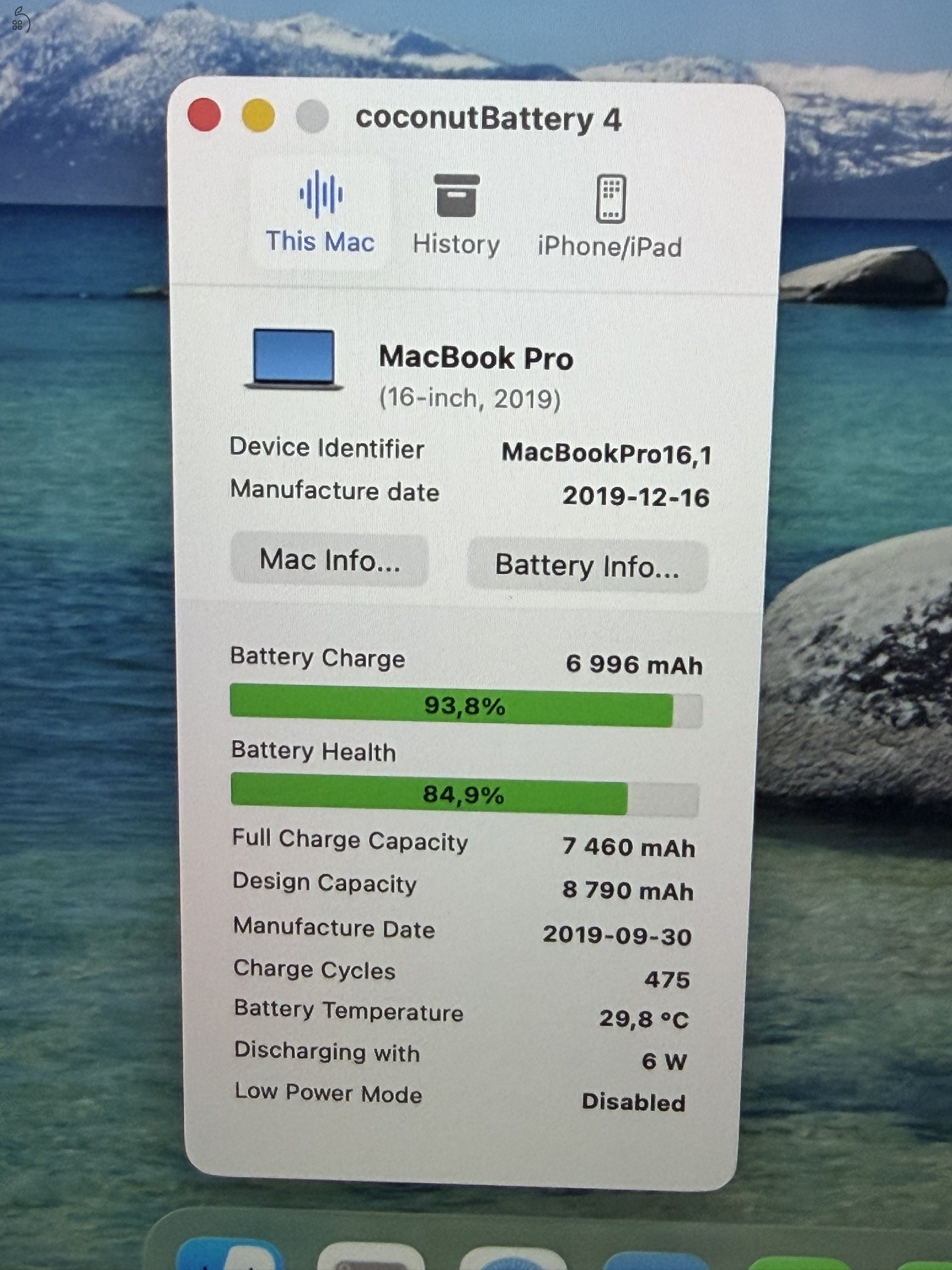 Macbook pro 16 2019. I9/32gb ram/512gb ssd/ Amd radeon 4gb -- Csere érdekel-- 