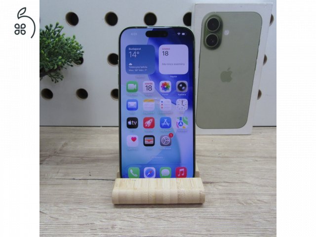 Apple iPhone 17 Sage 256GB használt karcmentes – 100% akku (4 ciklus) – garancia 2027.03.01.-ig
