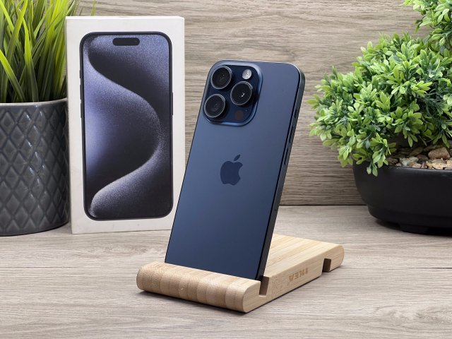 iPhone 15 Pro Blue Titanium 128GB 2 ÉV Garanciával 92%