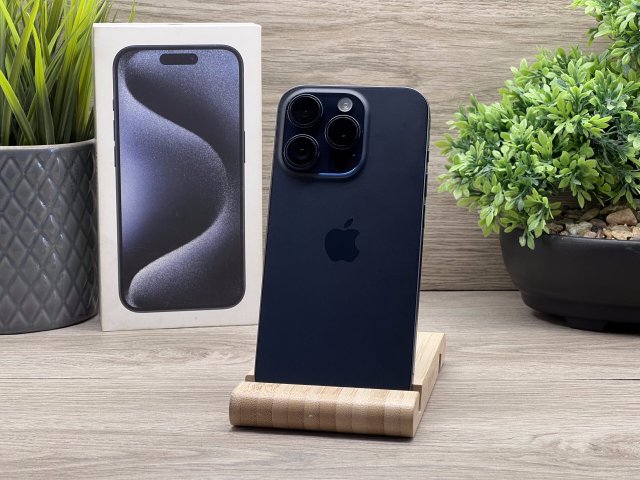 iPhone 15 Pro Blue Titanium 128GB 2 ÉV Garanciával 92%
