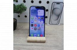 Apple iPhone 15 Black 128GB használt szép állapot – 100% akku – 6 hónap garancia