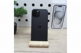 Apple iPhone 15 Black 128GB használt szép állapot – 100% akku – 6 hónap garancia