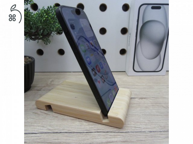 Apple iPhone 15 Black 128GB használt szép állapot – 100% akku – 6 hónap garancia