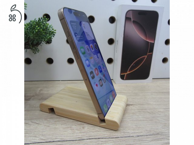 Apple iPhone 16 Pro Max Desert Titanium 256GB használt karcmentes – 89% akku (405 ciklus) – 6 hónap garancia