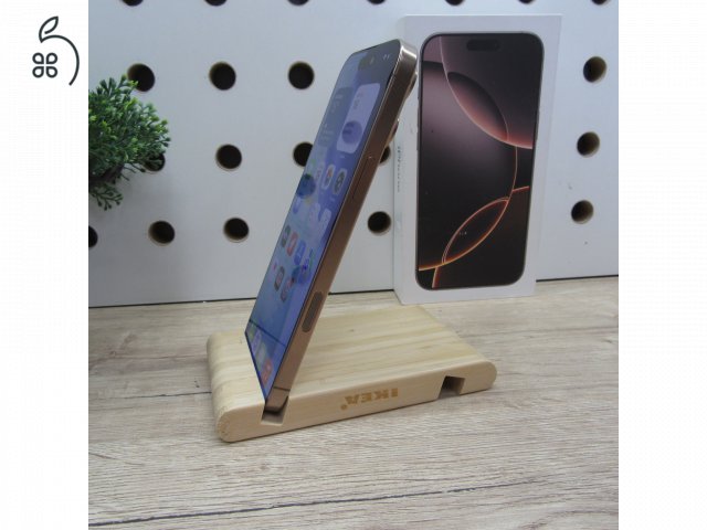 Apple iPhone 16 Pro Max Desert Titanium 256GB használt karcmentes – 89% akku (405 ciklus) – 6 hónap garancia