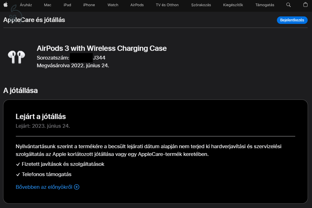 Apple AirPods (3. generáció), MagSafe/lightning töltőtokkal