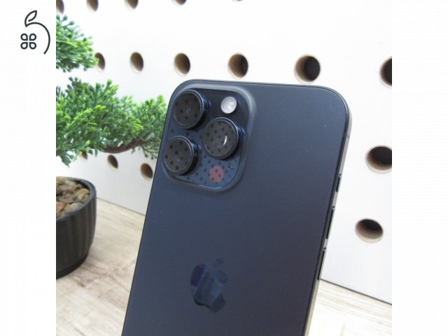 Apple iPhone 15 Pro Max Blue Titanium 512GB használt karcmentes – 100% akku – 6 hónap garancia