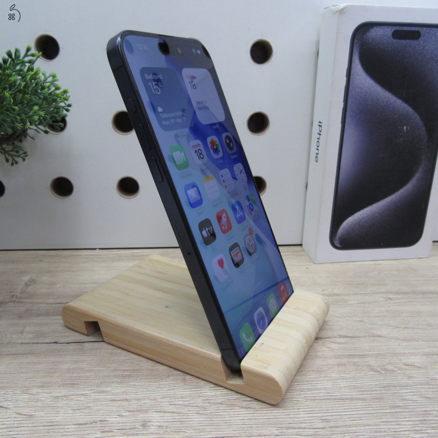 Apple iPhone 15 Pro Max Blue Titanium 512GB használt karcmentes – 100% akku – 6 hónap garancia