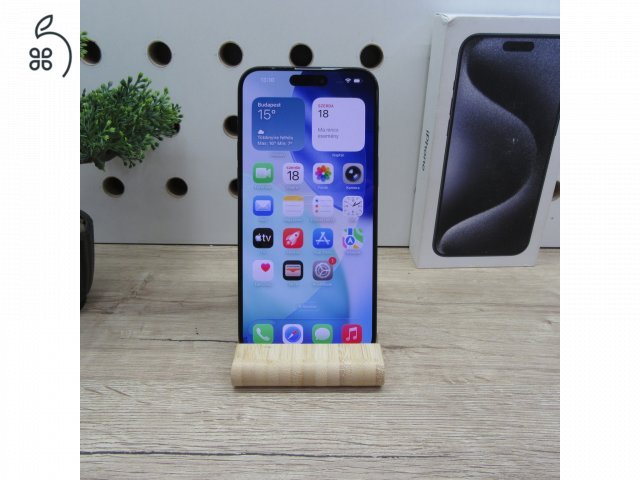 Apple iPhone 15 Pro Max Blue Titanium 512GB használt karcmentes – 100% akku – 6 hónap garancia