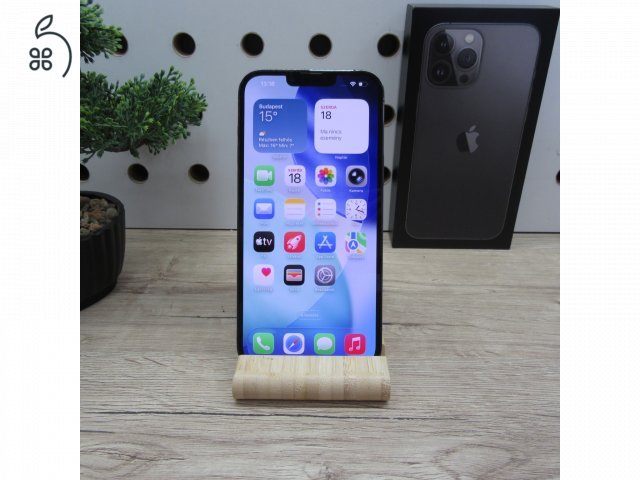 Apple iPhone 13 Pro Max Graphite 128GB használt karcmentes – 100% új akku – 6 hónap garancia
