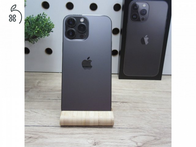 Apple iPhone 13 Pro Max Graphite 128GB használt karcmentes – 100% új akku – 6 hónap garancia